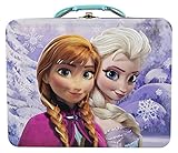 Disney Frozen 3D Design Embossed - Metal Tin Lunchbox (Purple)