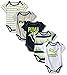 PUMA Baby Boys' 5 Pack Bodysuit Pack, Light Heather Grey, 0/3M