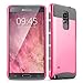 Note 4 case, Samcore Hybrid 2 in 1 Dual Layer Rugged Shockproof Case for Samsung Galaxy Note 4 case Cover (Hot Pink/Grey)