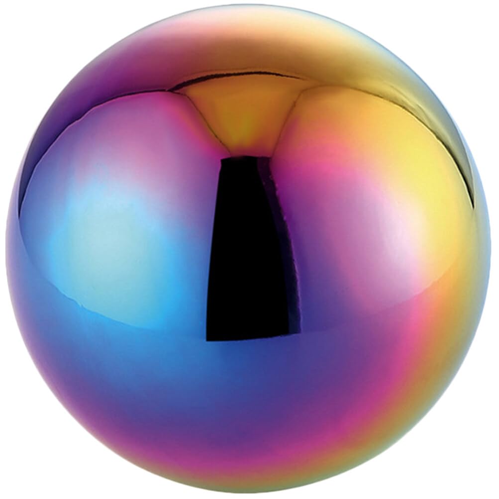 Outdoor Mirror Mirror Glass Garden Gazing Stainless Steel Reflective Garden Sphere Balls Rainbow Gazing Globe 15CM for Decor Outdoor Decor Blue Ornaments