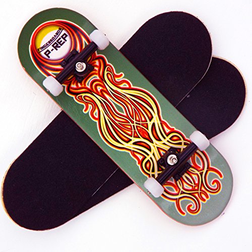 P-Rep Octoquid 30mm Graphic Complete Wooden Fingerboard w CNC Lathed Bearing Wheels