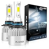9006 LED Headlight Bulbs - KASO All-in-One Conversion Kit HB4 8000LM 72W/Set 6500K Cool White Highly Waterproof 3 Years Warranty (HB4 9006)