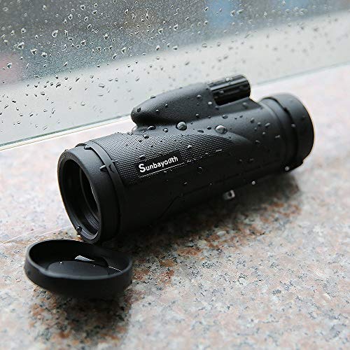 Sunba Youth 12X50 High Power Prism Monocular Telescope, Waterproof Fogproof Shockproof Scope -BAK4 FMC Prism with Smartphone Adapter and Tripod for Bird Watching Hunting Camping Traveling Scenery