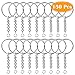 Paxcoo 150Pcs Split Key Chain Rings with Chain and Jump Rings Bulk for Crafts (25mm) primary