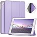 ZtotopCase iPad 9.7 Inch 2018/2017 Case with Pencil Holder - Lightweight Soft TPU Back Cover and Trifold Stand with Auto Sleep/Wake, Protective for iPad 6th/5th Generation , Light Purple