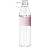 Copco Hydra 20 oz Tritan Water Bottle with Leak-Proof Lid & Textured Grip - BPA-Free, Dishwasher Safe, Easy Twist-Open for Ice & Fruit - Fits Cup Holders, Lightweight, Durable(Pink)