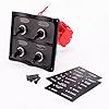 Iztor-Marine-Electric-3-Gang-Led-Toggle-Switch-Panel-With-Cigarette-Power-Socket-for-Boat-truck-and-Rv
