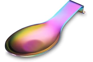 Matte Rainbow Spoon Rest, Stainless Steel Spoon Holder for Stove Top, Holder for Ladles, Tongs, Spatula, Stove Spoon Holder, 