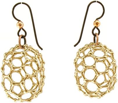 Bronze Buckyball C80 Earrings
