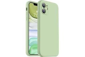 Vooii Compatible with iPhone 11 Case, Upgraded Liquid Silicone with [Flat Edges] [Camera Protection] [Soft Anti-Scratch Microfiber Lining] Phone Case for iPhone 11 6.1 inch - Matcha