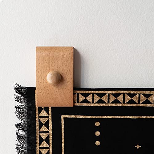 4 Large Quilt Hangers for Wall for Display, Wooden Rug Hangers for Wall