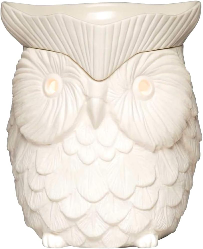 Scentsy Warmer, Whoot, White Glowing Owl Fullsize Premium Warmer