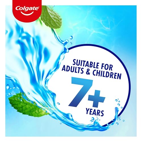 Colgate Plax Cool Mint Mouthwash 1L | fresh breath mouthwash | instant long-lasting freshness | no burn experience | 24/7 plaque protection when used twice daily | clinically tested by dentists | Alcohol-Free* Vegan Mouthwash with 24/7 Plaque Protection** and Long-Lasting Freshness