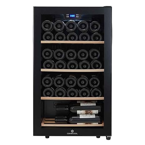 Cavecool Wine Cooler Single Zone Wine Fridge With Space For Up
