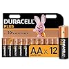 Duracell Plus, lot de 12 piles Type AA