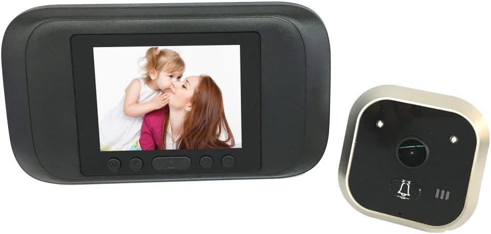 EMEBAY - Smart Peephole Viewer 3.2" Digital Peephole Door Viewer Doorbell Night Vision Camera Video Recording Monitor Body Detection