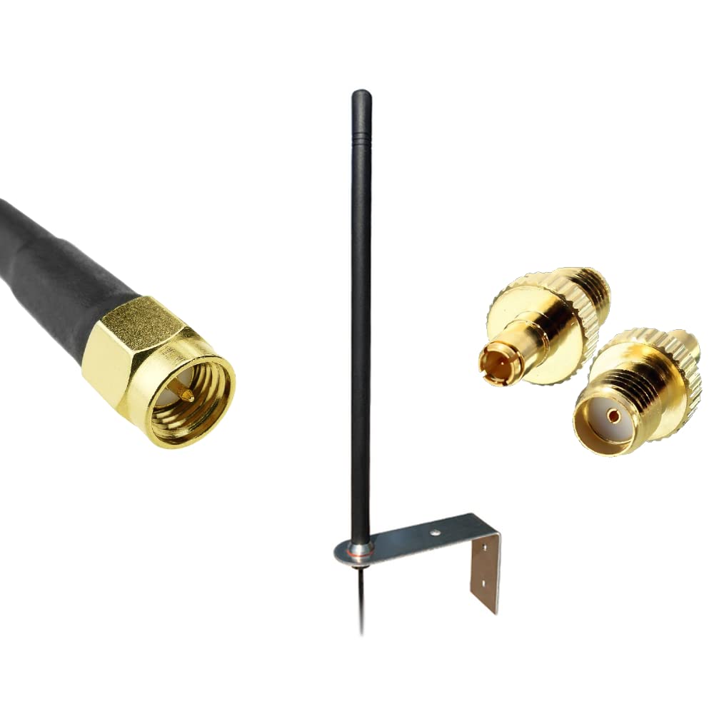 UniteCom 4G/5G Wall Mount Outdoor Antenna Omni Directional High Gain Bracket Mount LTE Heavy Duty 5 Meter Cable SMA TS9 Cellular Broadband Router Mobile Internet Aerial 02 EE Vodafone Three