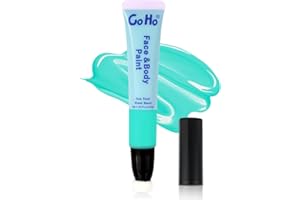 Go Ho Teal Face Paint Stick(0.85oz),Water Based Cream Teal Body Paint Washable,Face Paint Kit Covers Oil-Free,Halloween Cosplay SFX Makeup