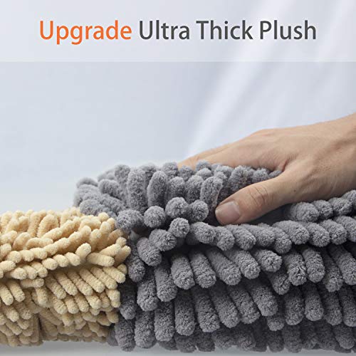 image for SALLOUS Bathroom Rugs, Non-Slip Bath Mats Set, 2pcs Soft Shaggy Microf