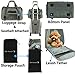 Mr. Peanut's Airline Approved Soft Sided Pet Carrier - Luxury Travel Tote with Premium Self Locking Zippers - Plush Faux Fleece Bedding with a Sturdy Plywood Base, 18LX10WX11 H (Sunset Gray)