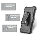 LG V20 Case, [Super Guard] Dual Layer Hybrid Protective Cover with [Built-in Screen Protector] Holster Locking Belt Clip +Circle(TM) Stylus Touch Screen Pen-Black