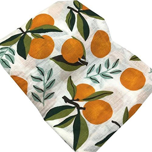 Baby Muslin Swaddle Blankets 47"x47" Inches Large Nursery Swaddling Blanket Shower Gift Sets Breathable Soft Cotton for Boy for Girl (Lemon)