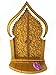 GlitZGlam Miniature Fairy Door for a The Enchanted Garden Fairies and Gnomes - A Beautiful Golden Moroccan Style Miniature Door with Removable Purple Fairy Shoes