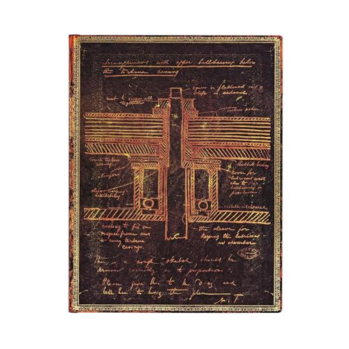 Tesla, Sketch of a Turbine Unlined Softcover Flexi Journal (Embellished Manuscripts Collection)
