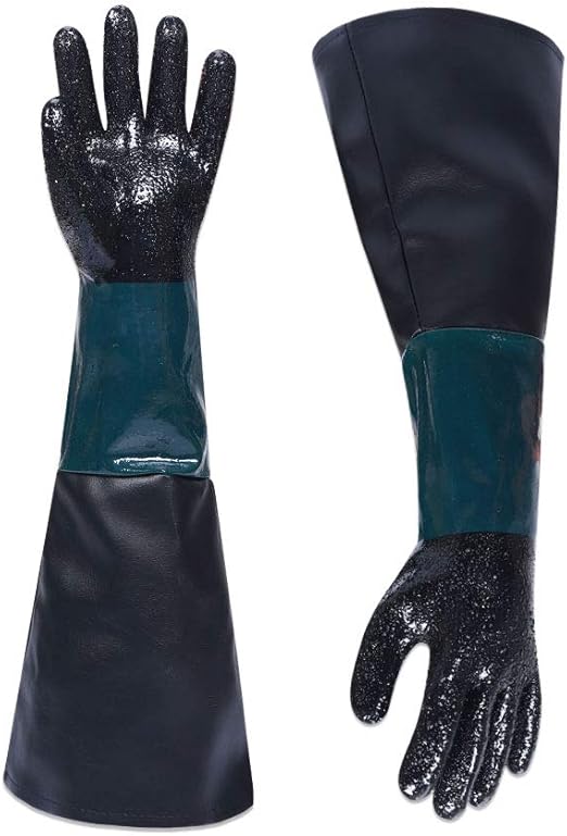 Rubber Sandblasting Gloves for Sandblast 23.6 inch