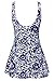 wantdo Women's One-Piece Swimsuit Swimwear High Waisted Bathing Suit Brilliant Blue US 16-18