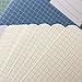 A5 Grid Notebook/Travelers Journal Inserts - Softcover, Graph Paper, 5.5 x 8.25 in, 40 Sheets/80 Pages, Set of 3
