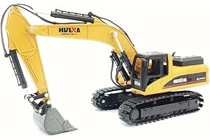 DDLONGDD Toy Excavator Metal Model 1:50 Scale Realistic Construction bulldozers for Kids and Collectors Boy Men's Toys Indoor/Outdoor Play, Sturdy Metal Construction, Ideal Sand/Beach Toy