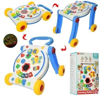 Toyzilla 3-in-1 Baby Walker, Childrens Toy Car, Step by Step Baby Walker with Activities