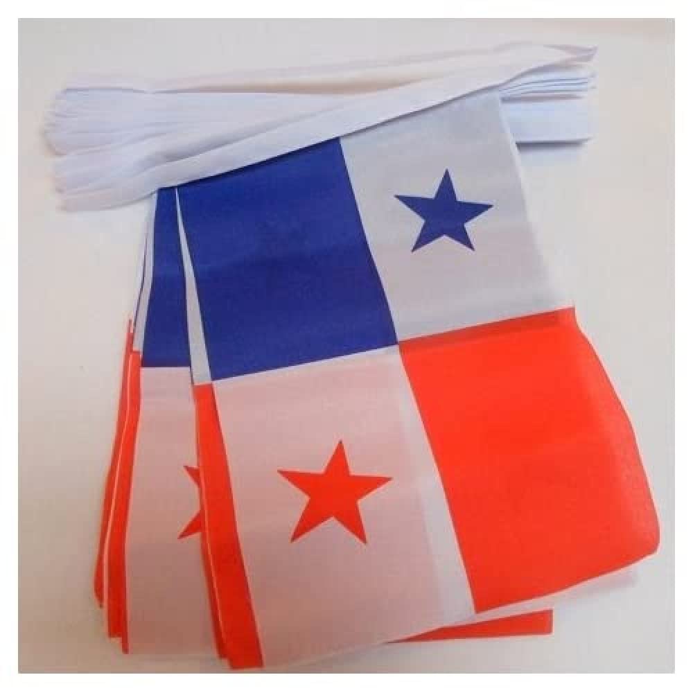 AZ FLAG Panama Bunting Flag, 20 Ft Garland with 20 Small Panamanian Flags 8'' x 6'', 100% Polyester String Pennant, 6 meters — image 1
