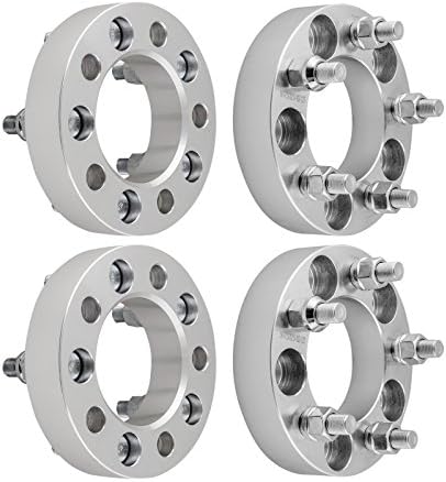 DCVAMOUS 4pc 1.25" Jeep 5x4.5 Wheel Spacers Adapters 5 Lug 5x114.3 with 1/2 Studs for YJ TJ Wrangler, ZJ Grand Cherokee, KJ KK Liberty, MJ Comanche, XJ Cherokee