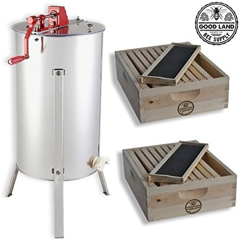 GOODLAND BEE SUPPLYGL-E2-2S 2 Bee Hive Frame Honey Extractor with 2 Complete Super Beehives