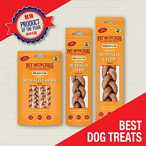 Pet Munchies Large Buffalo Dental Chew, Healthy, Natural and Long-Lasting Dog Treats, Grain Free and Low in Fat 90g - Image 4