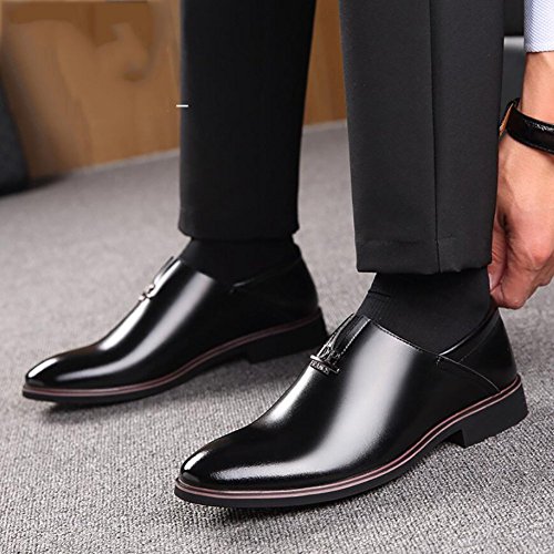 Formal Shoes For Men - Leather Shoes, Best Choice For Wedding And Daily Wear, Soft And Comfortable Flat Casual Business Shoes, Suitable For All Seasons,Black,40