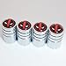 US85 Silver Chrome Auto Car Wheel Tire Air Valve Caps Stem Cover