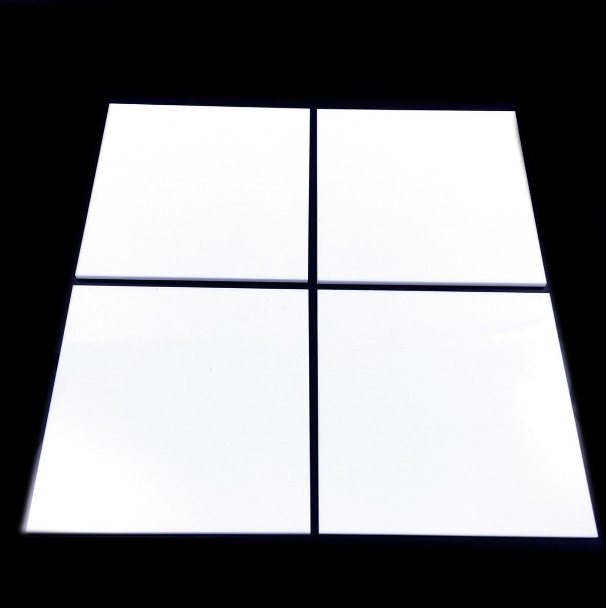 Square Child Safe Shatterproof Wall Tiles - White - Pack of 10-6 x 6 cm