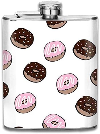 Doughnut 7oz Stainless Steel Leak Proof Silver Metal Hip Flasks For Alcohol Liquor Spirits Whiskey Vodka Music Festivals Drinking Flasks Uncles