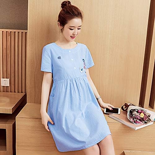 Buy Achicoo Women Summer Maternity Dress Cotton Short Sleeve Mid