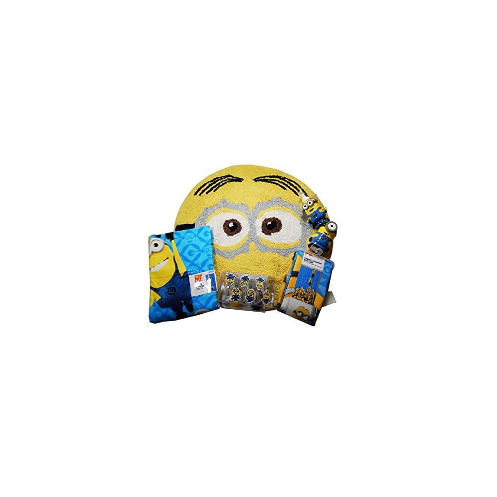 Despicable Me Minion Bathroom Set Shower Curtain Hooks Bath Rug