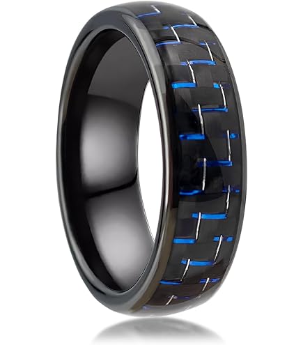 Orion Nebula Opal Galaxy Fragment Inlay RFID Smart Ring Ceramic
