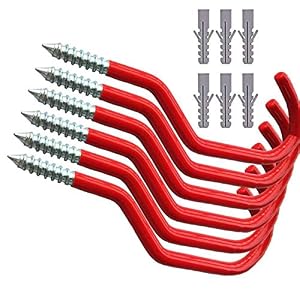 Coocnh Bike Hooks Heavy Duty Bicycle Storage Hooks Set Screw-in Utility Storage Hangers Shed Garage Garden Hook Plastic…