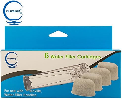 Filteristic Six Single Cup Brewer Replacement Charcoal Filters - Works with Breville Espresso Machines And Coffee Makers - Water Filter Cartridges