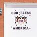 Collections Etc Patriotic God Bless America Garage Door Magnets with Red White and Blue Stars and Shield Accented with Majestic Bald Eagle