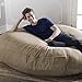 Jaxx 6 Foot Cocoon Large Bean Bag Chair for Adults, Camel