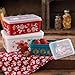 The Pioneer Woman Rectangular Food Storage with Vent Container Set, Set of 3 (1, Bloom Dot)