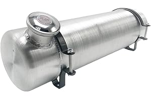 JSD AUTO PARTS Fuel Tank 2 3/8 Gallon 6x22" 1/4NPT Outlet End Fill Spun Aluminum Gas Tank for mini bike,go kart, Log splitter